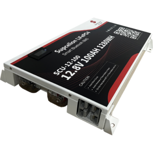 Supcelion 12.8V 100Ah Slimline Lithium Battery with Bluetooth and LCD