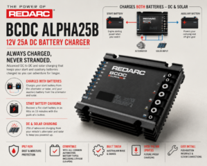 Redarc BCDC Alpha 25A DC Battery Charger