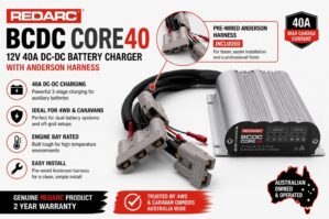 REDARC BCDC Core40 40A DC-DC battery charger with Anderson harness